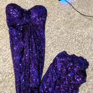 Purple sequin formal dress